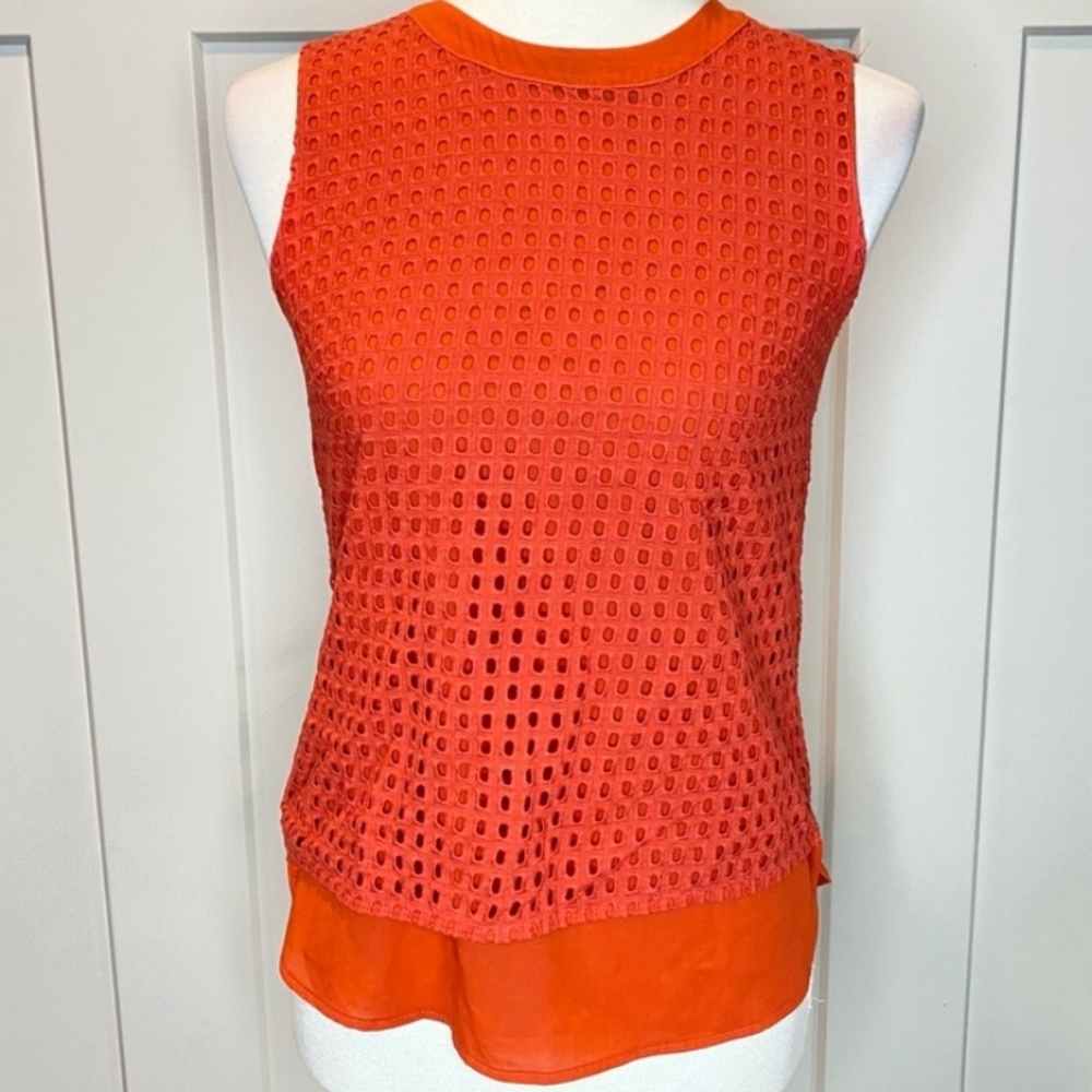 J.Crew Factory Eyelet Shell Sleeveless Tank